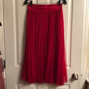 Red Torrid Tulle Midi Skirt